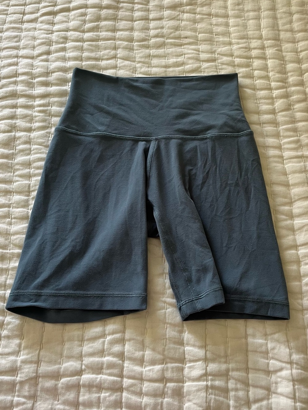 Teal Aritzia butter shorts